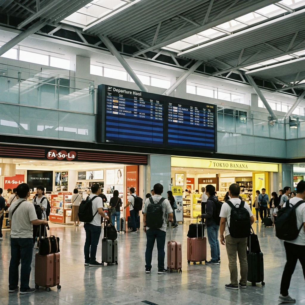 일본 공항 출국장