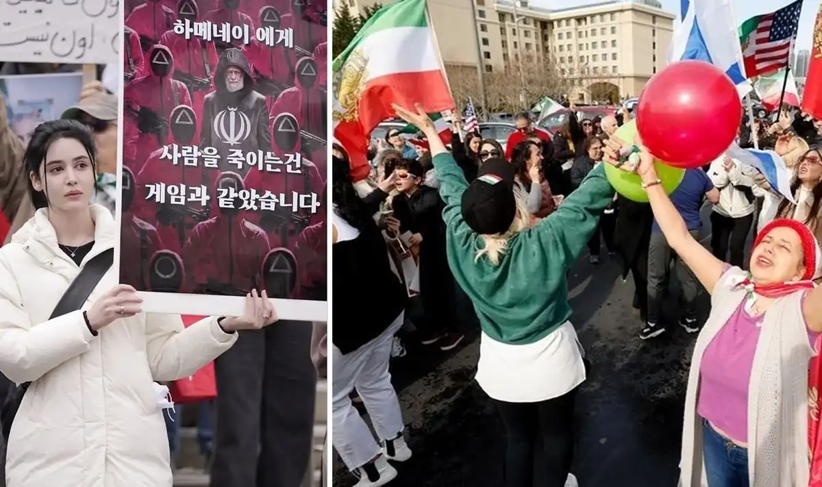 이란 하메네이 최고지도자의 사망 소식에 기뻐하는 이란 국민들