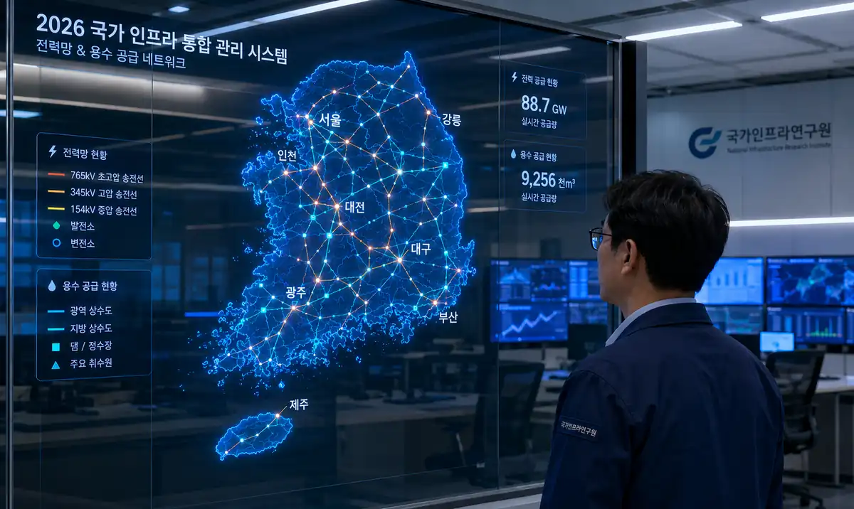 대한민국 반도체 인프라 송전망 지도